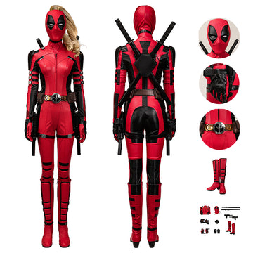 Lady Deadpool Cosplay Costume Female Deadpool & Wolverine Halloween Suit
